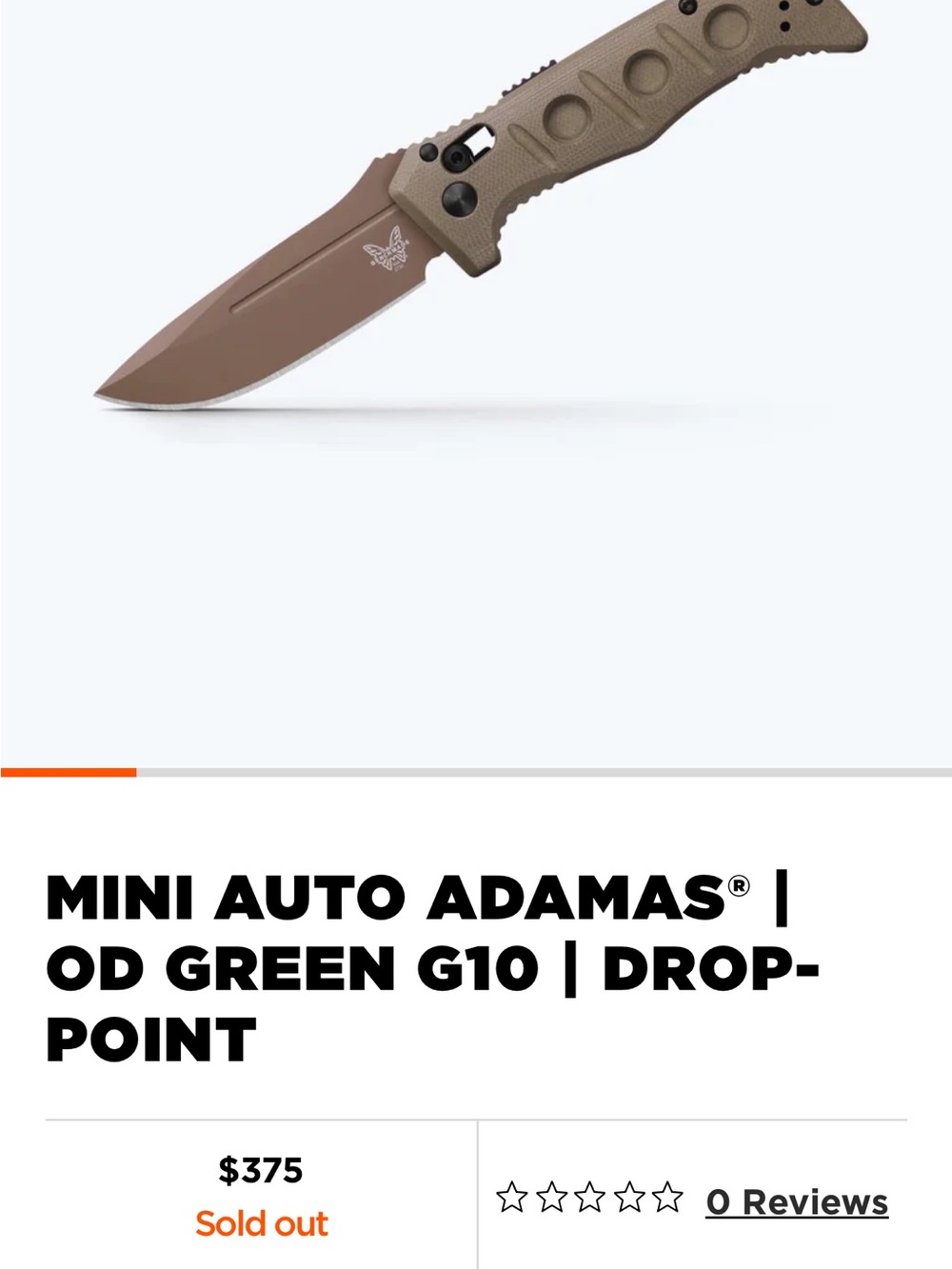 Benchmade Mini Auto Adamas in OD Green